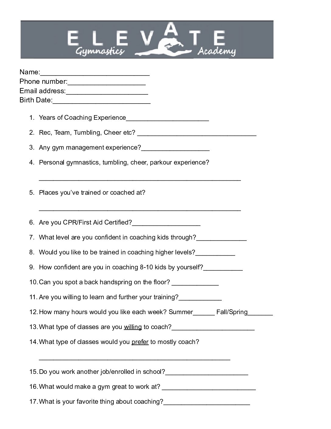 Copy of Coaches Application